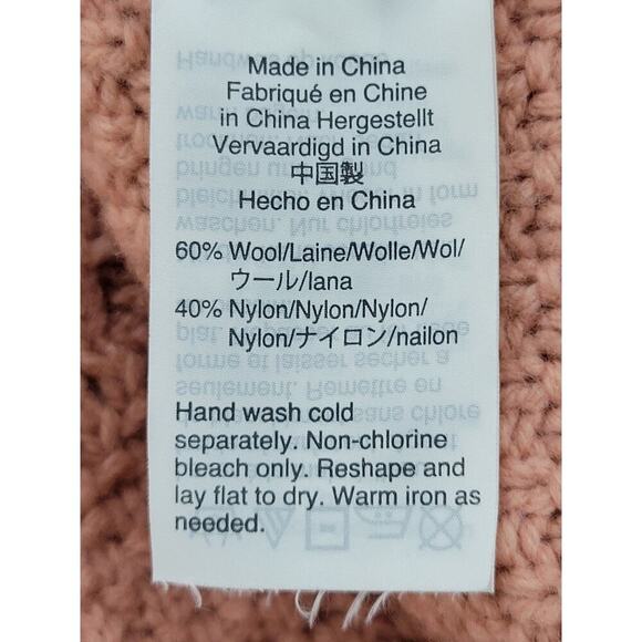 J. Crew Womens Wool Cable Knit Patchwork Tunic Sweater Size Small‎ Pink - Picture 13 of 13